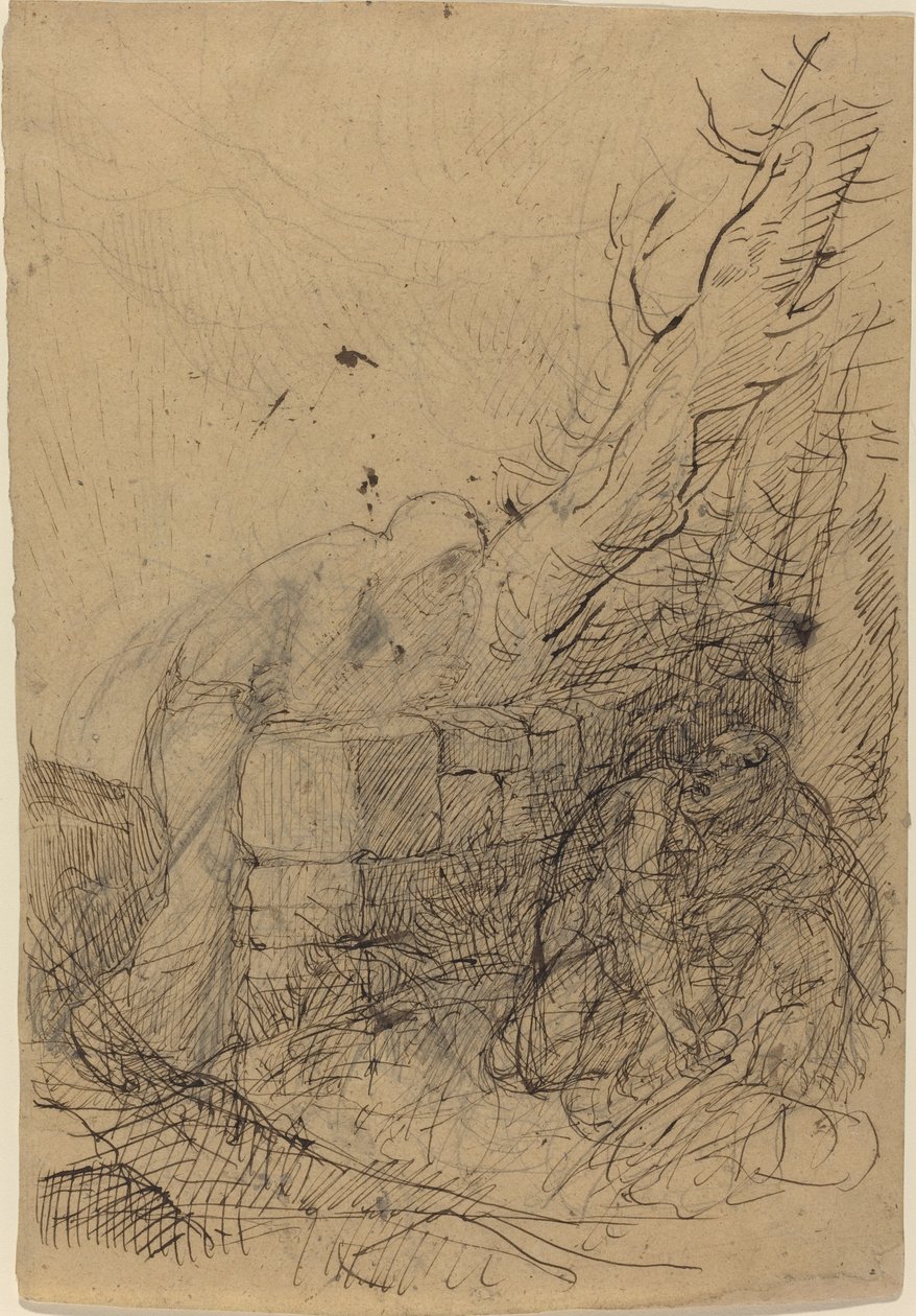 死亡与樵夫》。 作者 阿方斯·莱格罗斯（Alphonse Legros）