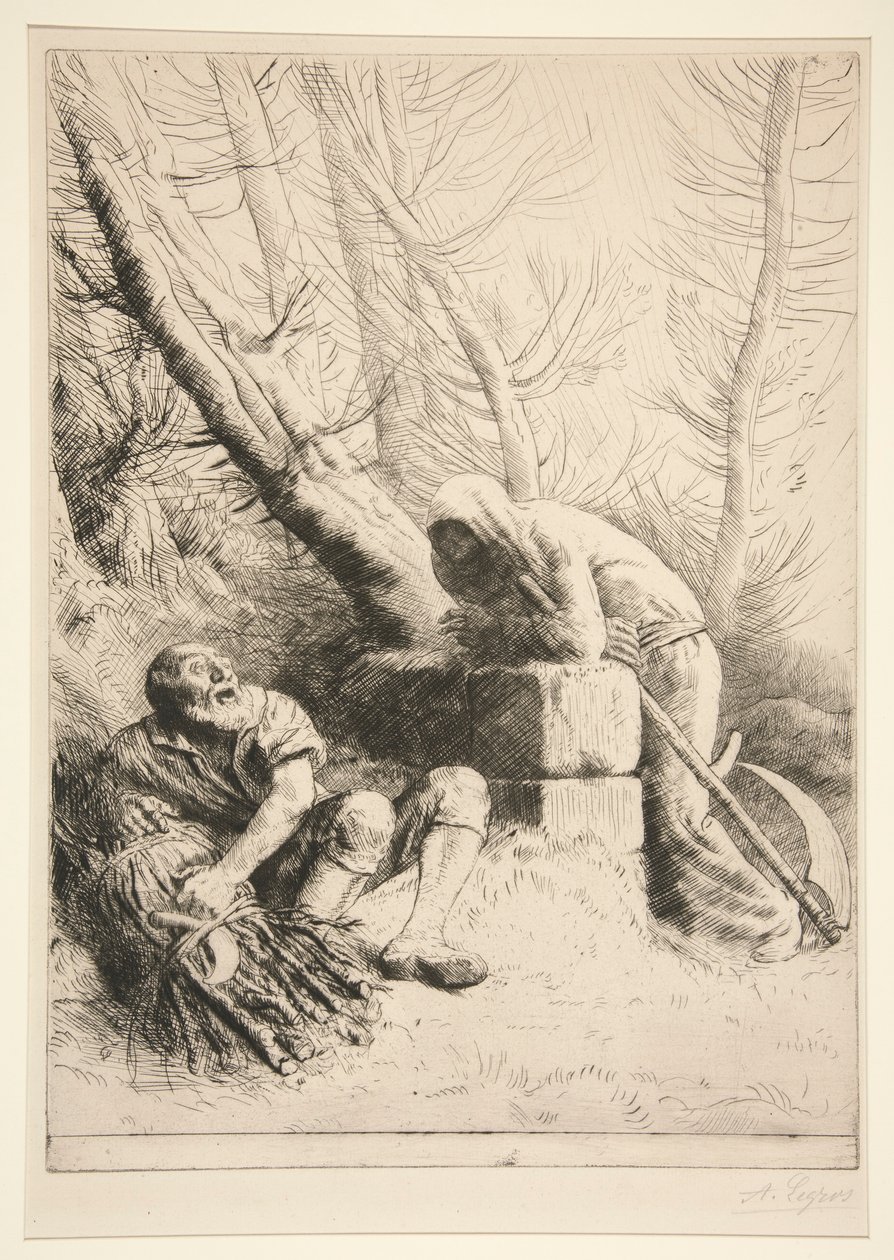 死亡与樵夫 作者 阿方斯·莱格罗斯（Alphonse Legros）