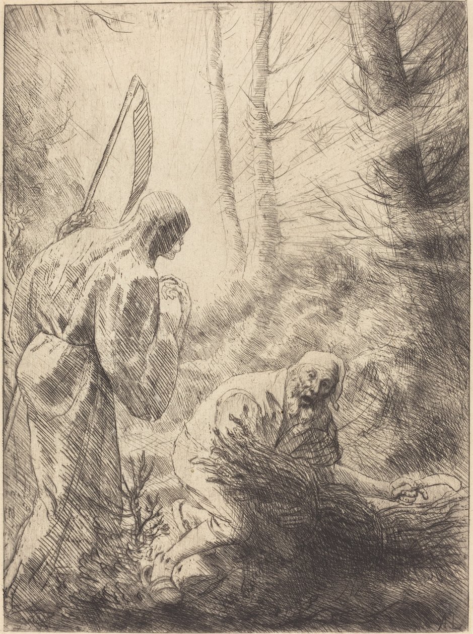 死亡与樵夫，第二版（La Mort de le bucheron） 作者 阿方斯·莱格罗斯（Alphonse Legros）