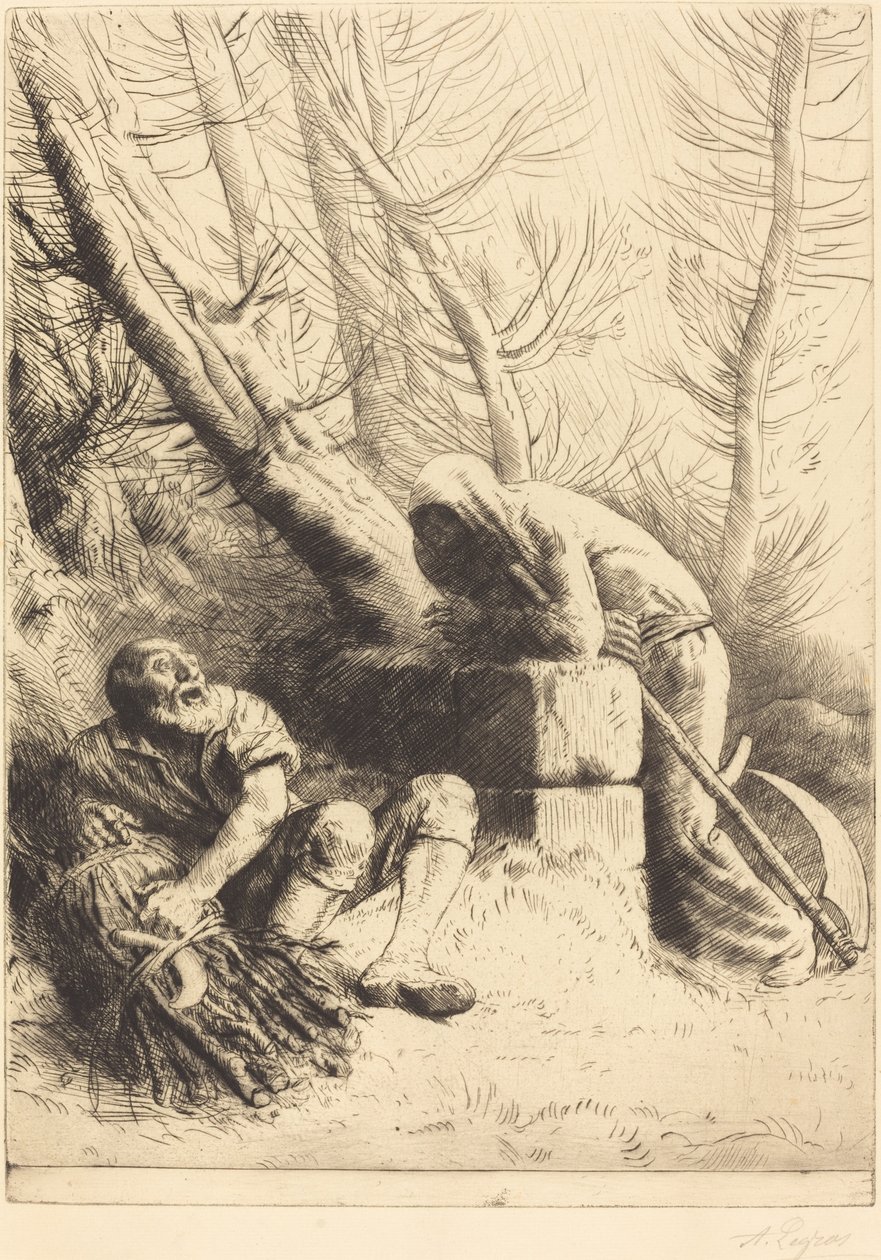 死神与樵夫，第四版（La mort et le bucheron） 作者 阿方斯·莱格罗斯（Alphonse Legros）