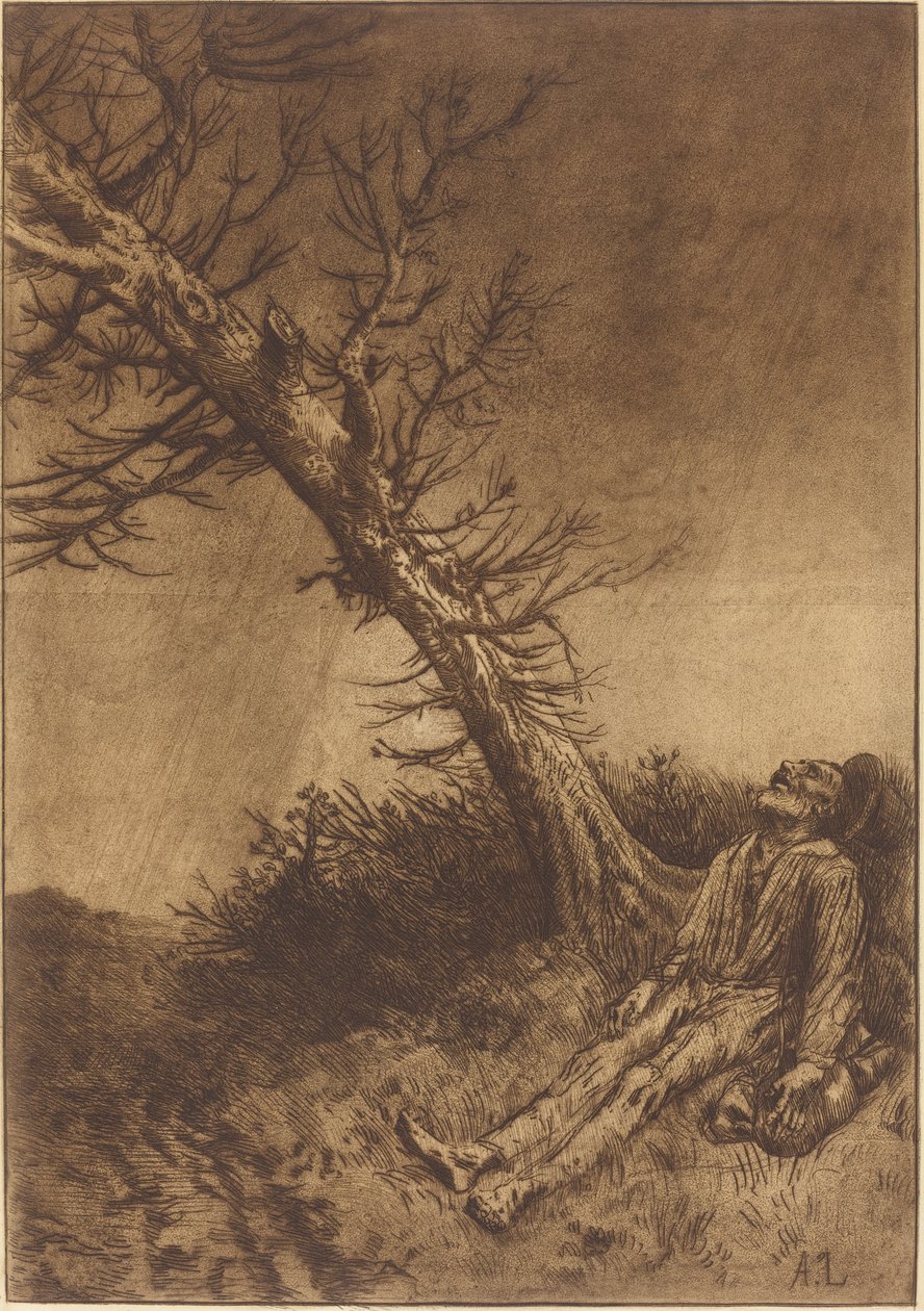 流浪者之死》（La mort du vagabond）。 作者 阿方斯·莱格罗斯（Alphonse Legros）
