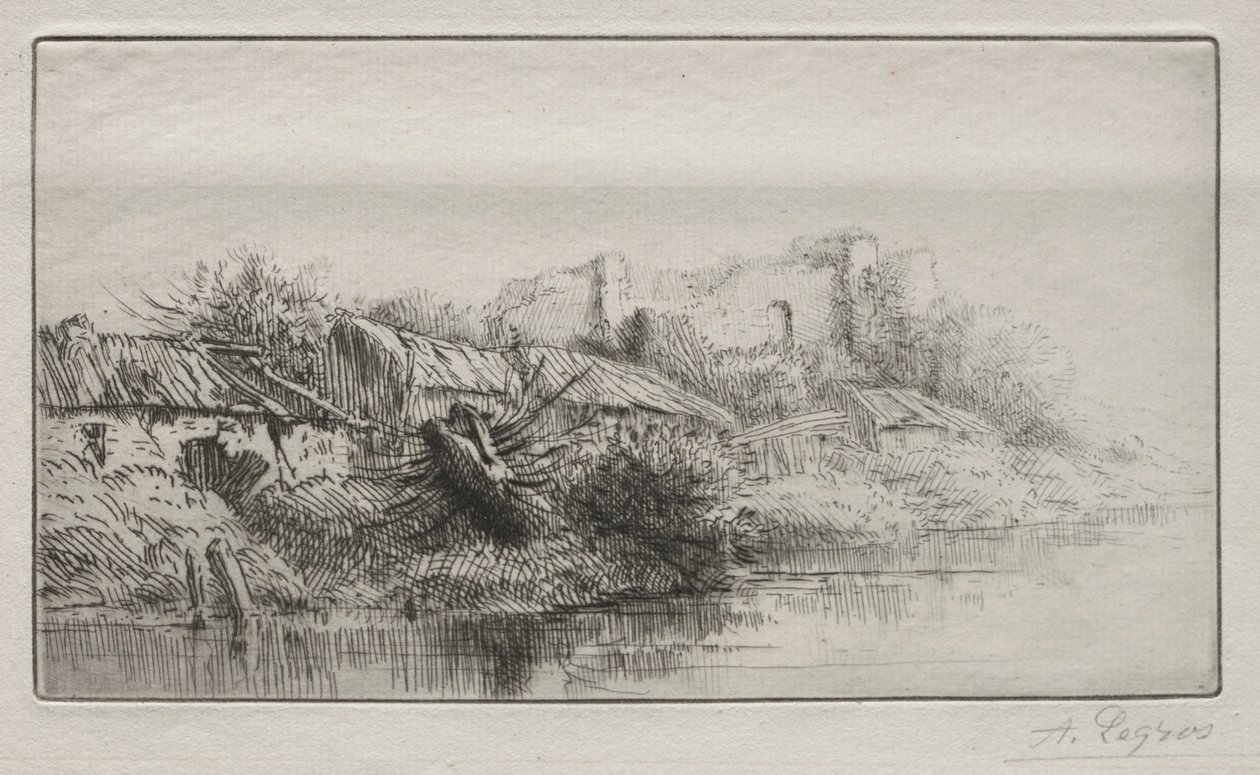 荒芜的村庄。 作者 阿方斯·莱格罗斯（Alphonse Legros）