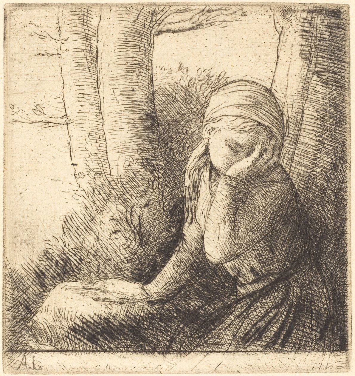 绝望少女 作者 阿方斯·莱格罗斯（Alphonse Legros）