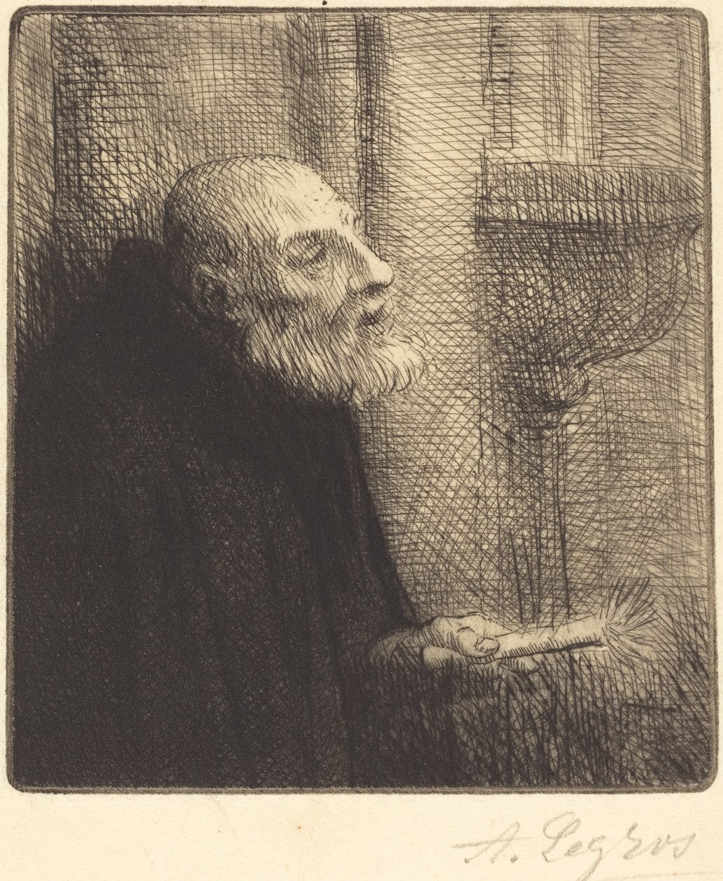 圣水的传播者。 作者 阿方斯·莱格罗斯（Alphonse Legros）