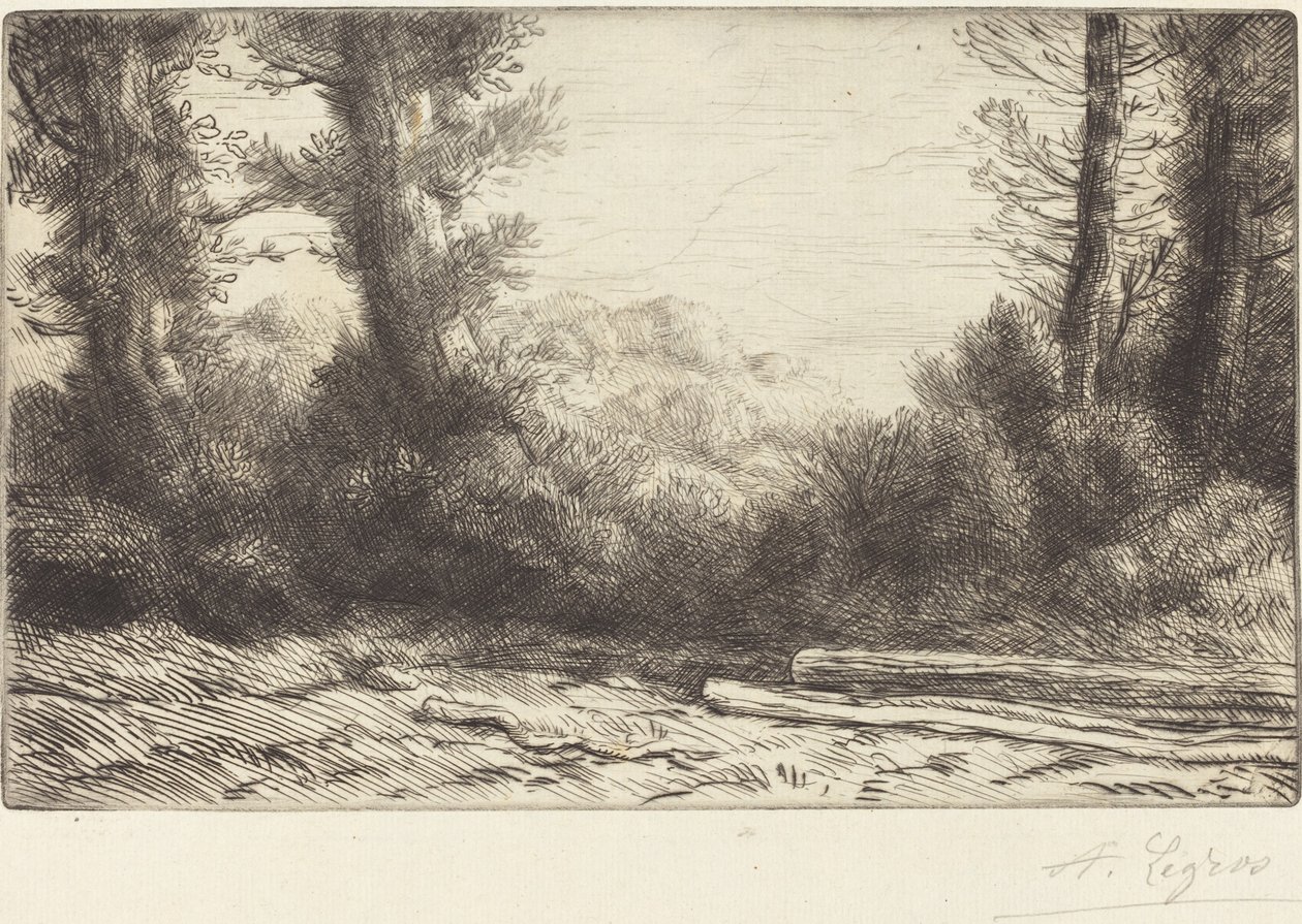 树林的边缘（Lisiere de bois） 作者 阿方斯·莱格罗斯（Alphonse Legros）