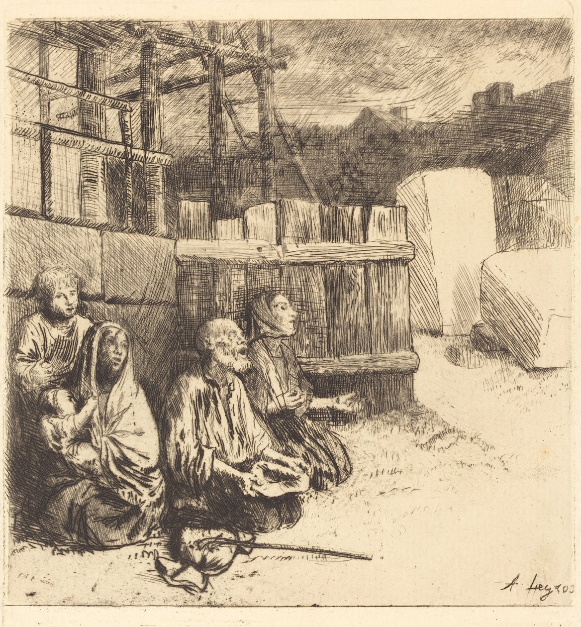 英国乞丐 作者 阿方斯·莱格罗斯（Alphonse Legros）
