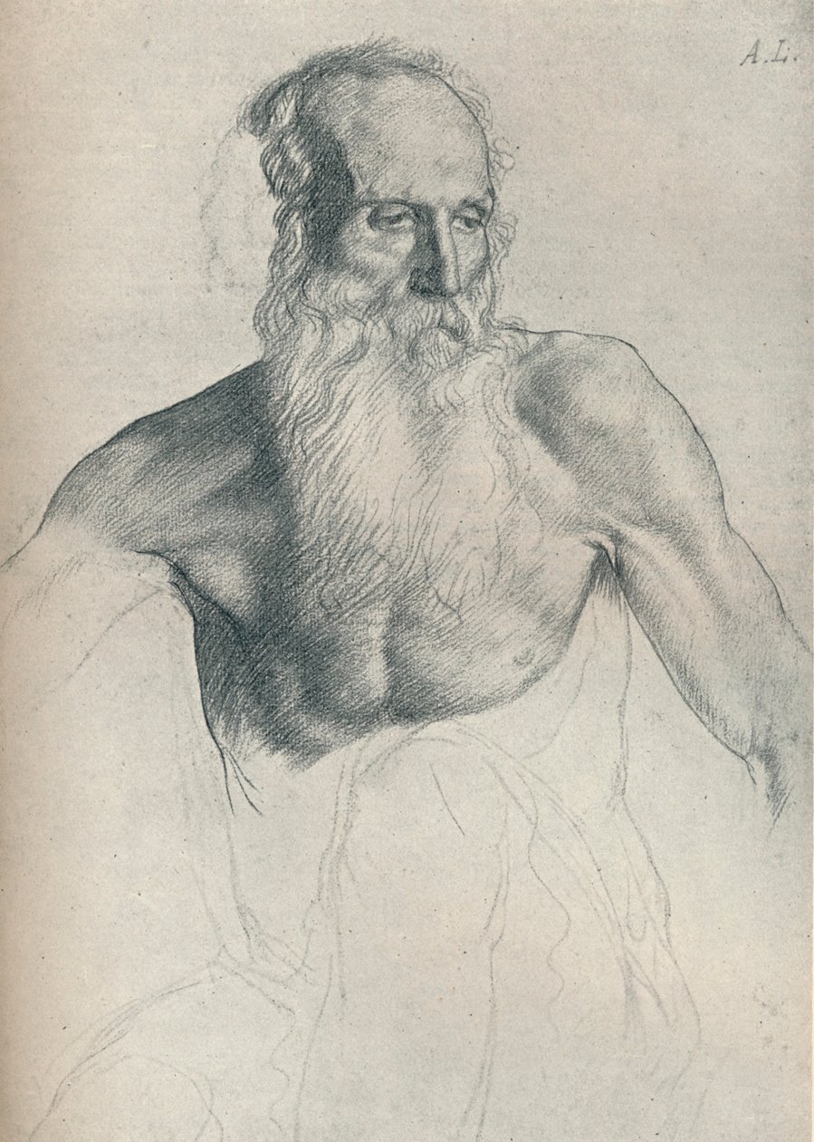 长胡子老人研究，c1895，1923年 作者 阿方斯·莱格罗斯（Alphonse Legros）