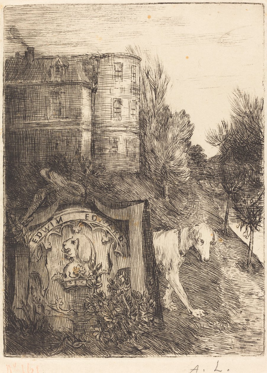 Ex-Libris Edwin Edwards。 作者 阿方斯·莱格罗斯（Alphonse Legros）