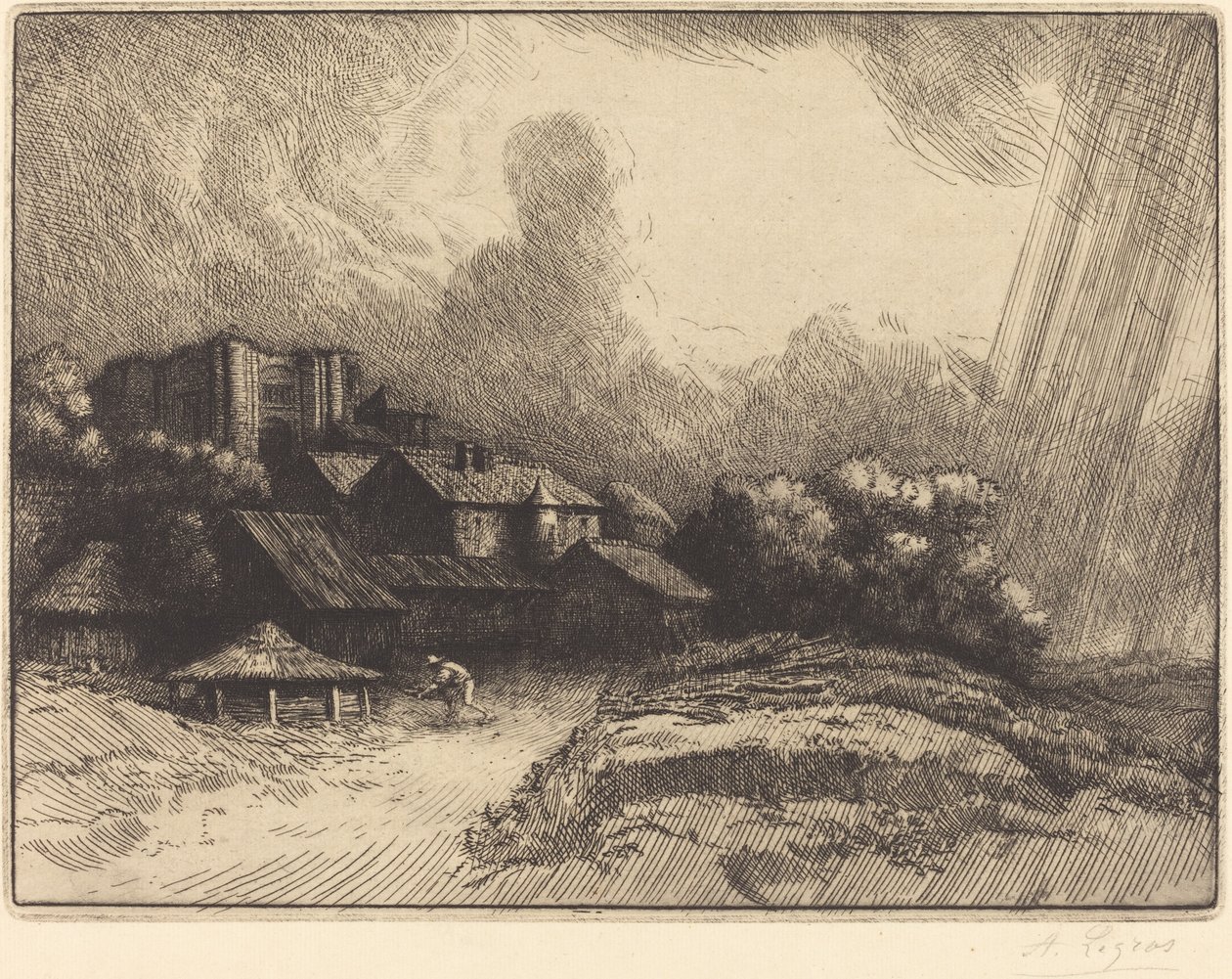 修道院的农场 作者 阿方斯·莱格罗斯（Alphonse Legros）