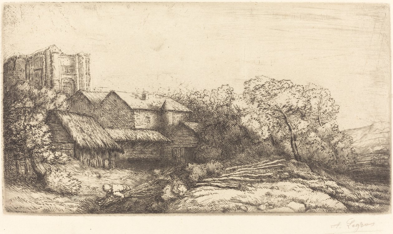 修道院农场 作者 阿方斯·莱格罗斯（Alphonse Legros）