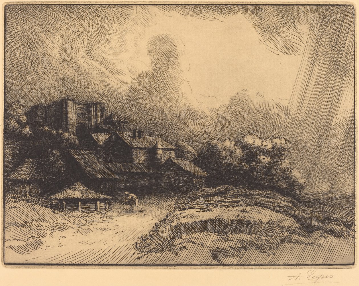 修道院农场 作者 阿方斯·莱格罗斯（Alphonse Legros）