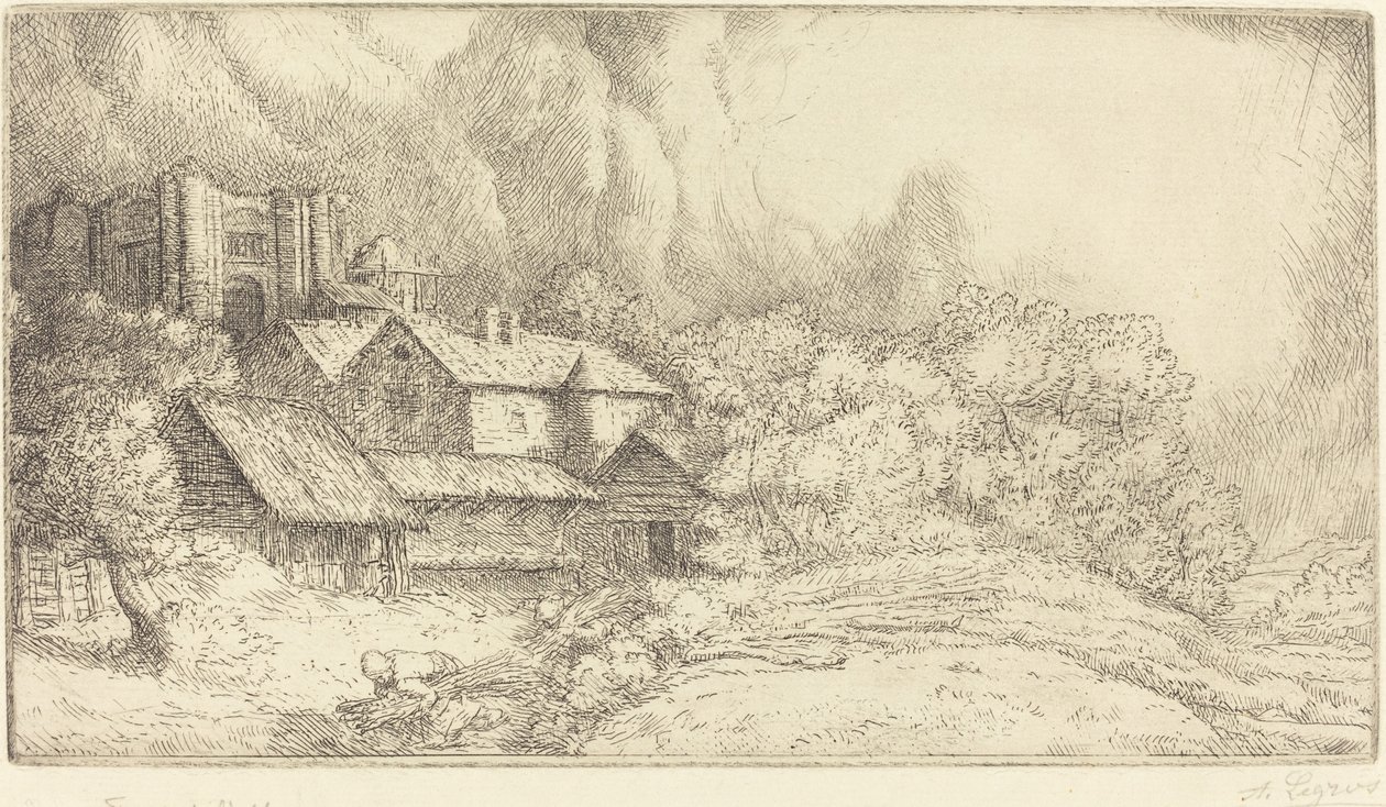 修道院农场 作者 阿方斯·莱格罗斯（Alphonse Legros）