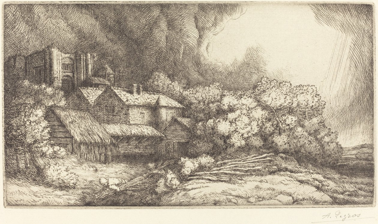 修道院农场 作者 阿方斯·莱格罗斯（Alphonse Legros）