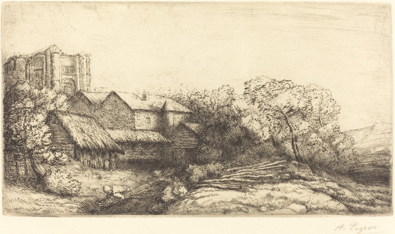 修道院农场 作者 阿方斯·莱格罗斯（Alphonse Legros）