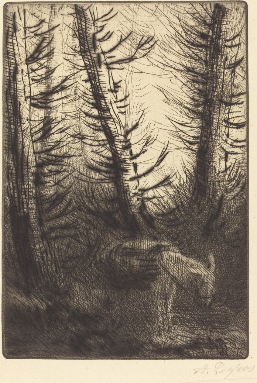 农夫和他的驴子 作者 阿方斯·莱格罗斯（Alphonse Legros）