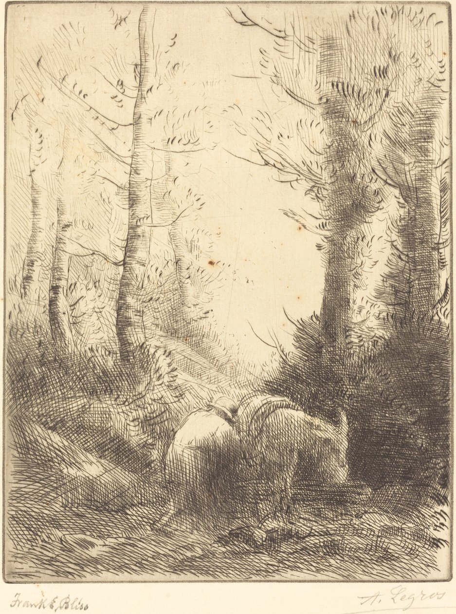 农夫和他的驴子 Le fermier et son ane. 作者 阿方斯·莱格罗斯（Alphonse Legros）