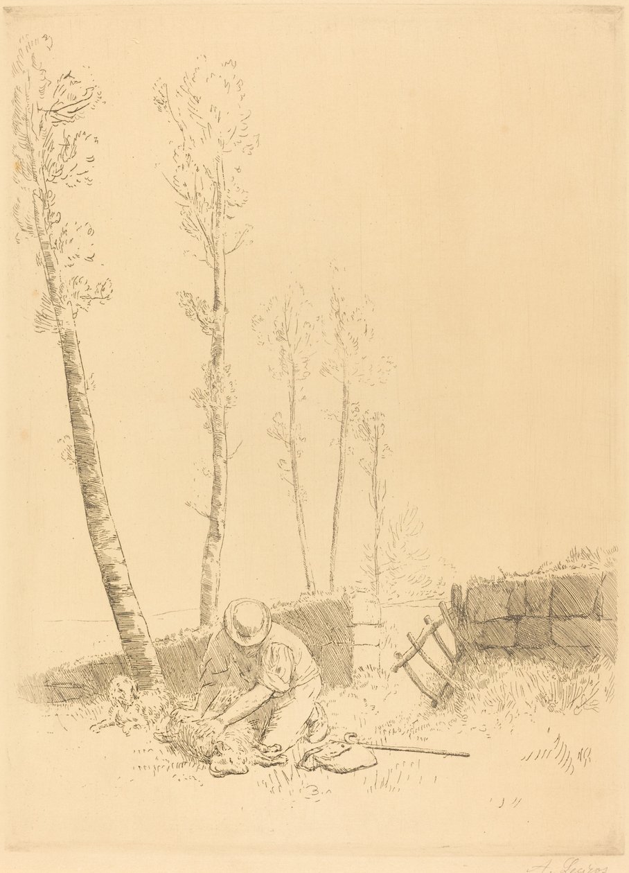 寻找绵羊(Le mouton retrouve) 作者 阿方斯·莱格罗斯（Alphonse Legros）