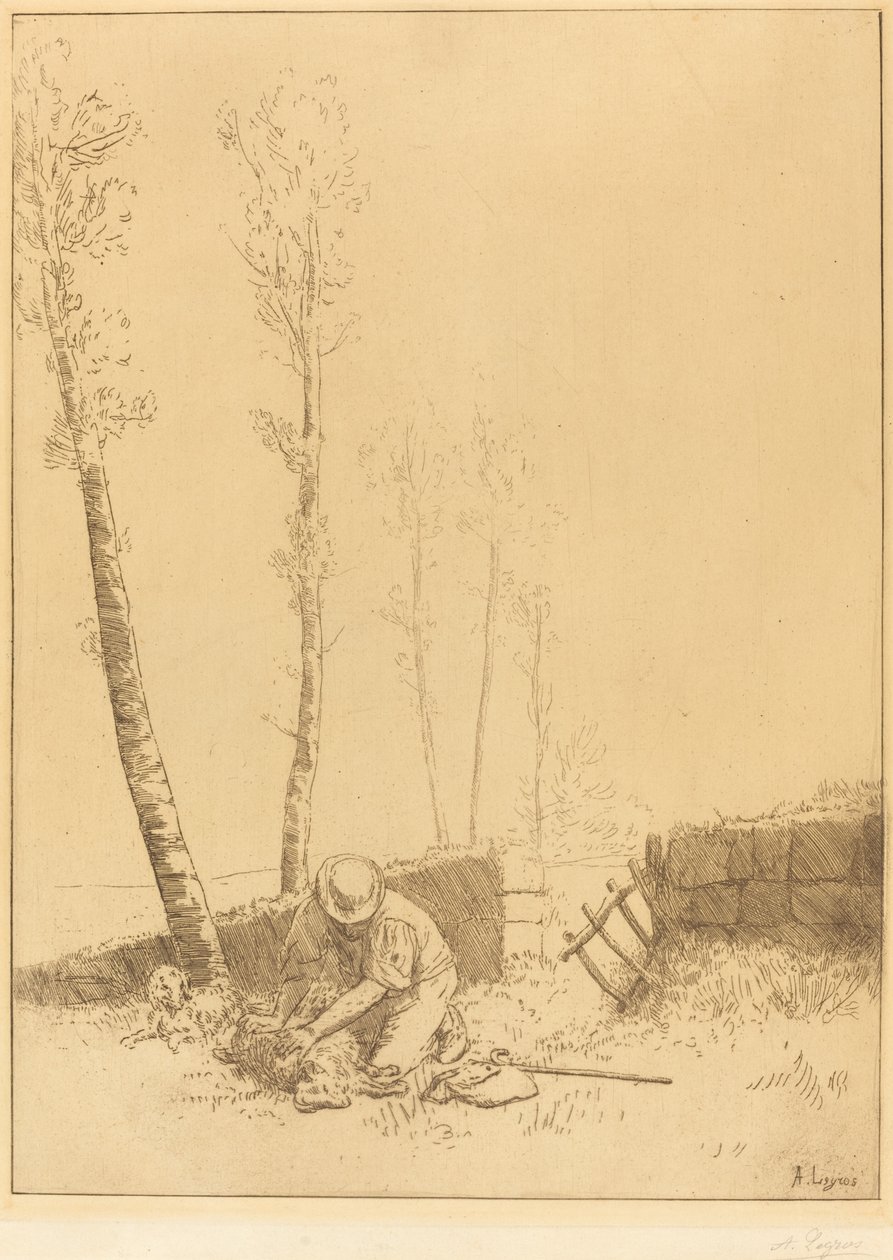寻找绵羊(Le mouton retrouve) 作者 阿方斯·莱格罗斯（Alphonse Legros）