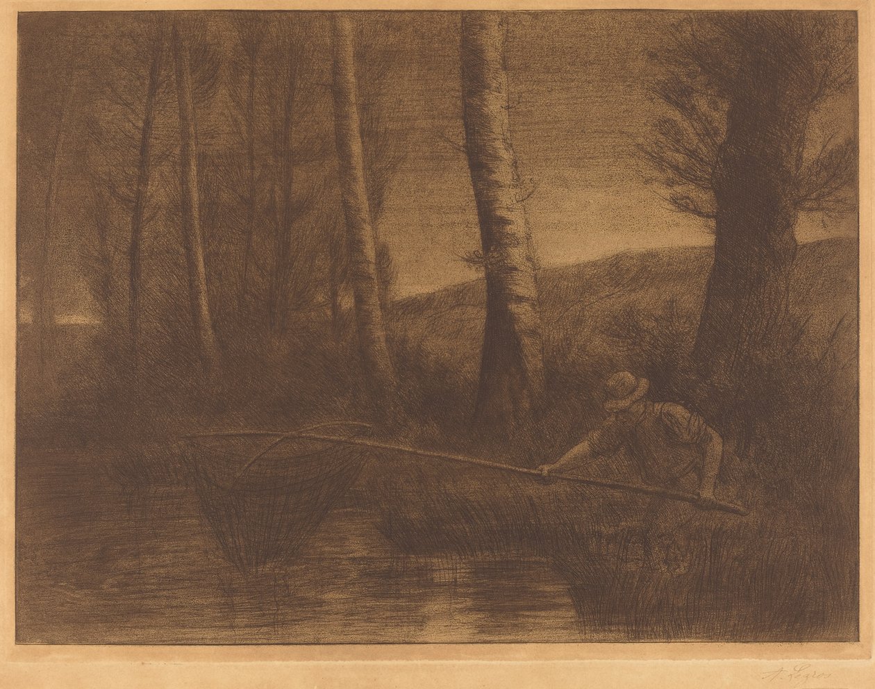 拉网渔夫 作者 阿方斯·莱格罗斯（Alphonse Legros）