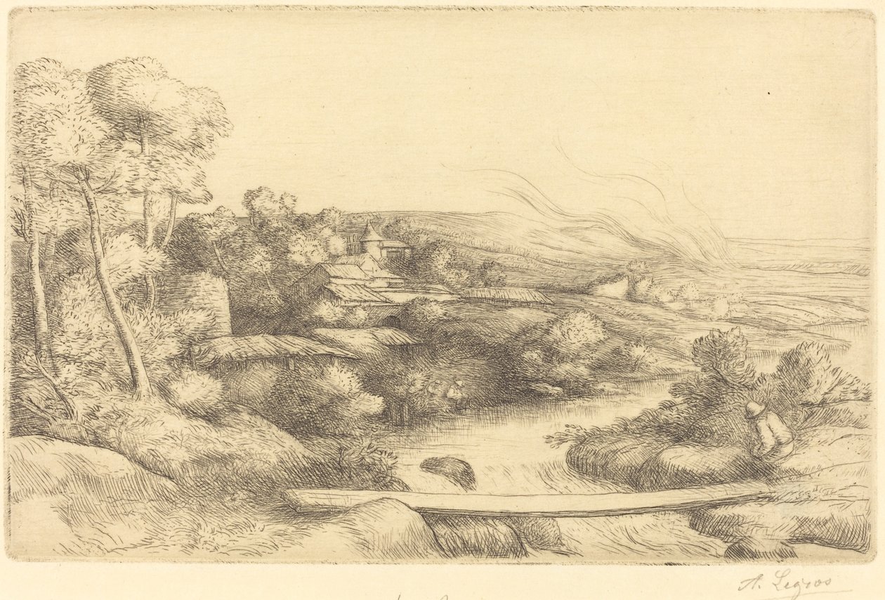 人行桥(La passerelle) 作者 阿方斯·莱格罗斯（Alphonse Legros）