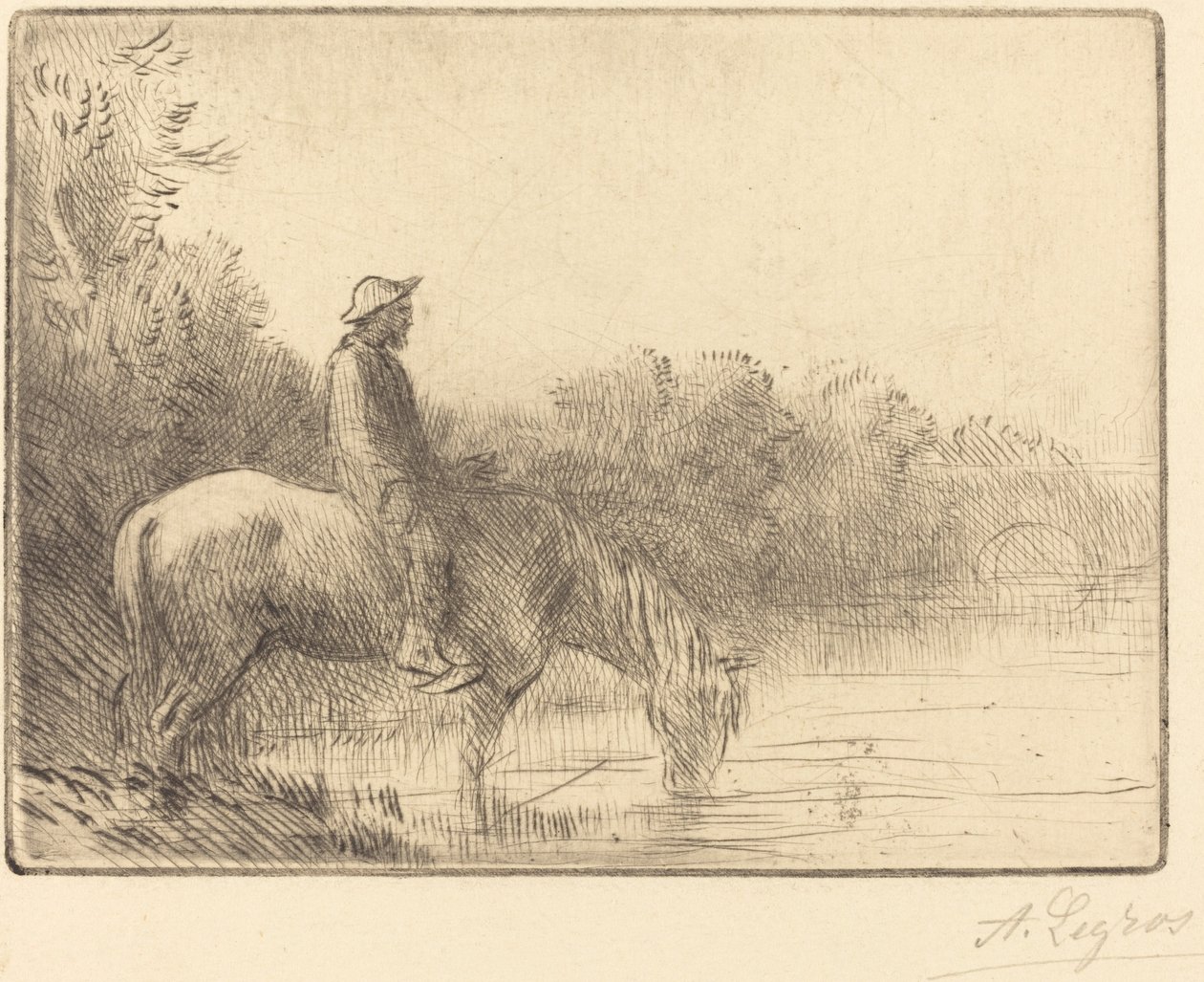 觅河 (Le gue) 作者 阿方斯·莱格罗斯（Alphonse Legros）