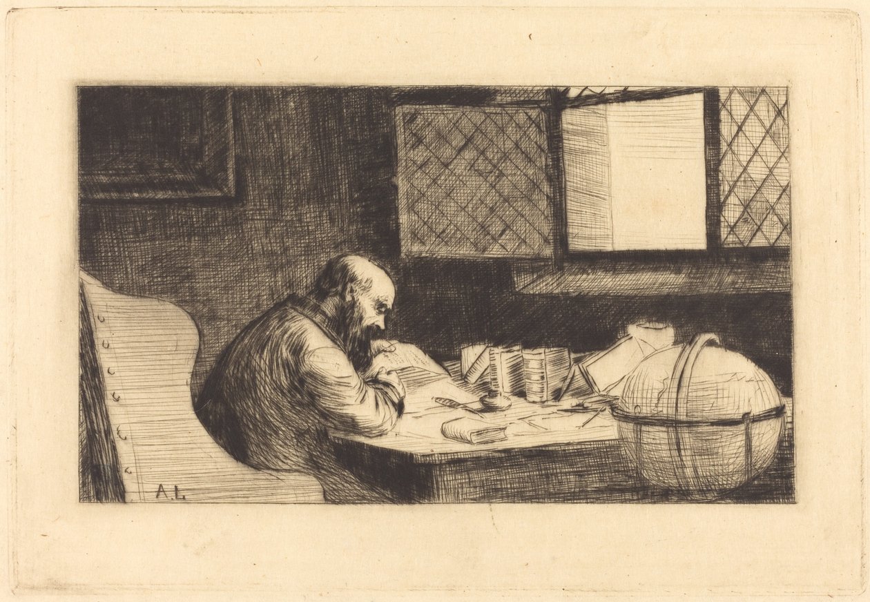 地理学家 作者 阿方斯·莱格罗斯（Alphonse Legros）