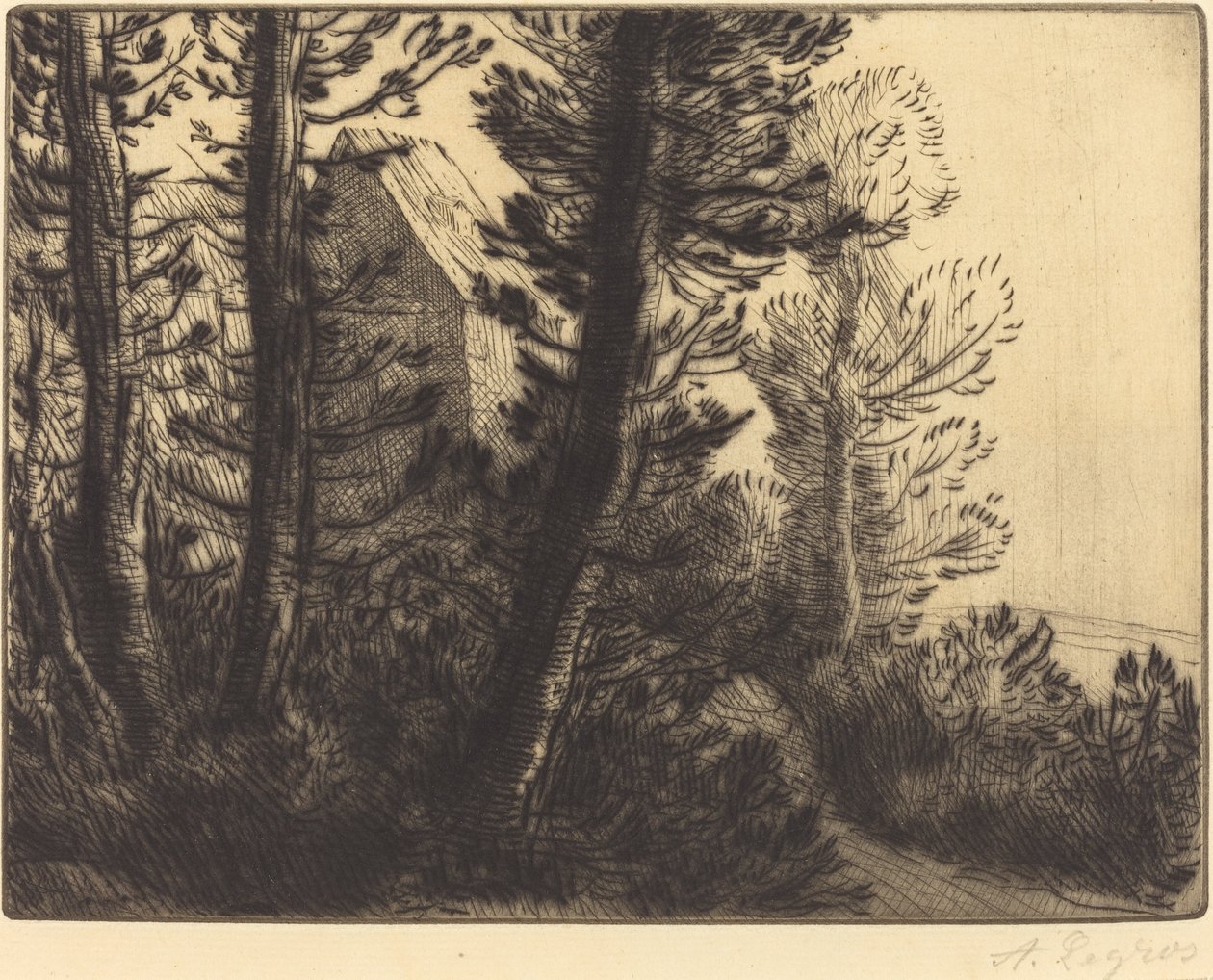 警卫室 警卫的房子。 作者 阿方斯·莱格罗斯（Alphonse Legros）