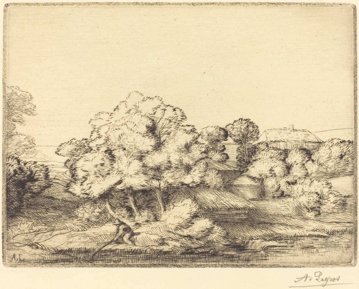 湖边小镇 作者 阿方斯·莱格罗斯（Alphonse Legros）