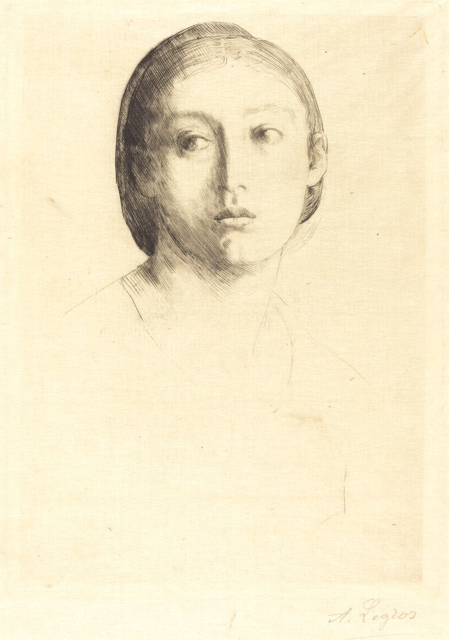 少女之头 作者 阿方斯·莱格罗斯（Alphonse Legros）