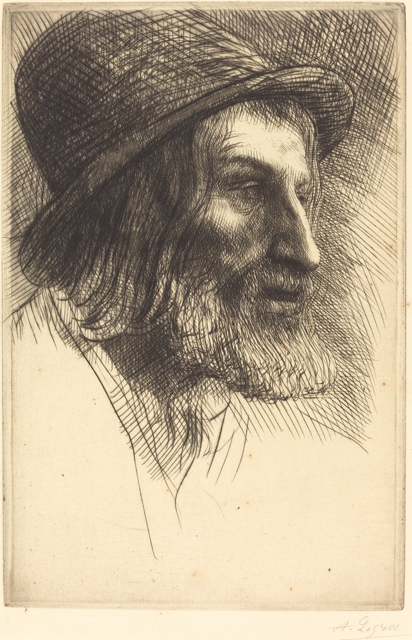 英国工人的头颅（牧羊人） 作者 阿方斯·莱格罗斯（Alphonse Legros）