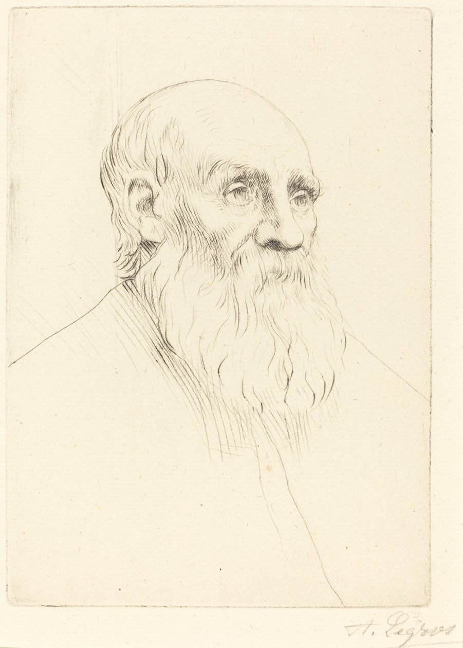 老人头像 作者 阿方斯·莱格罗斯（Alphonse Legros）