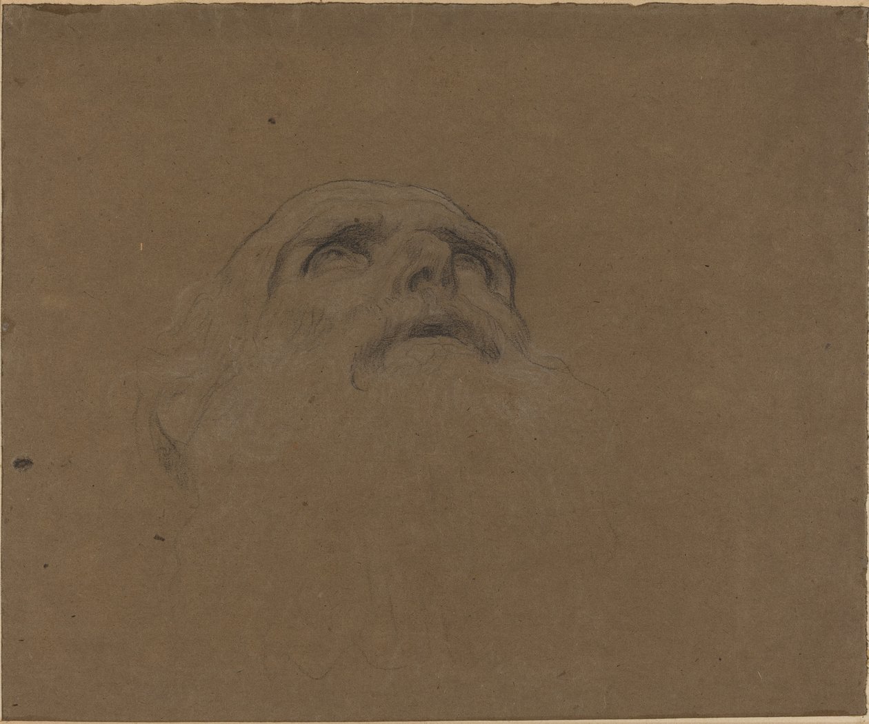 一个老人的头 作者 阿方斯·莱格罗斯（Alphonse Legros）
