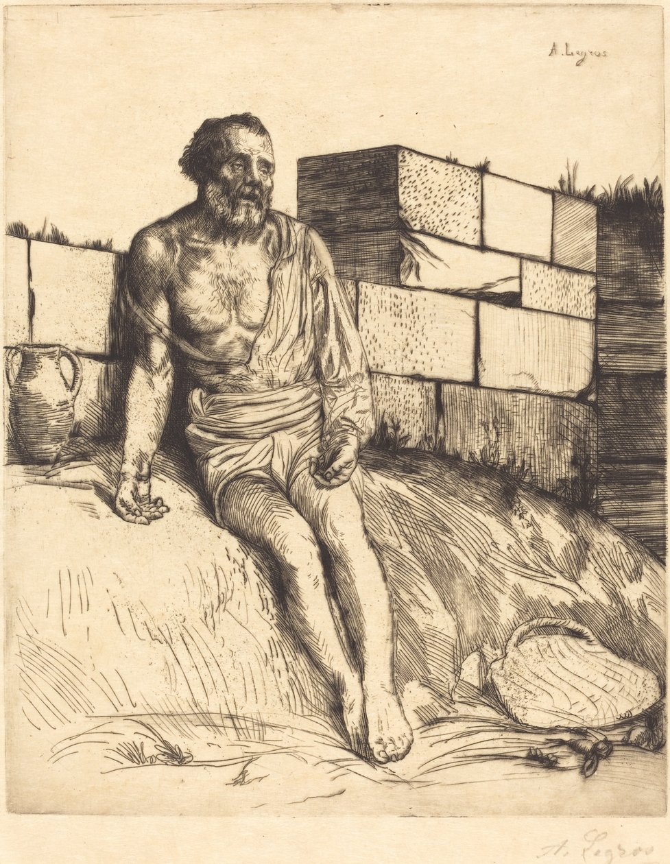 工作，第一盘。 作者 阿方斯·莱格罗斯（Alphonse Legros）