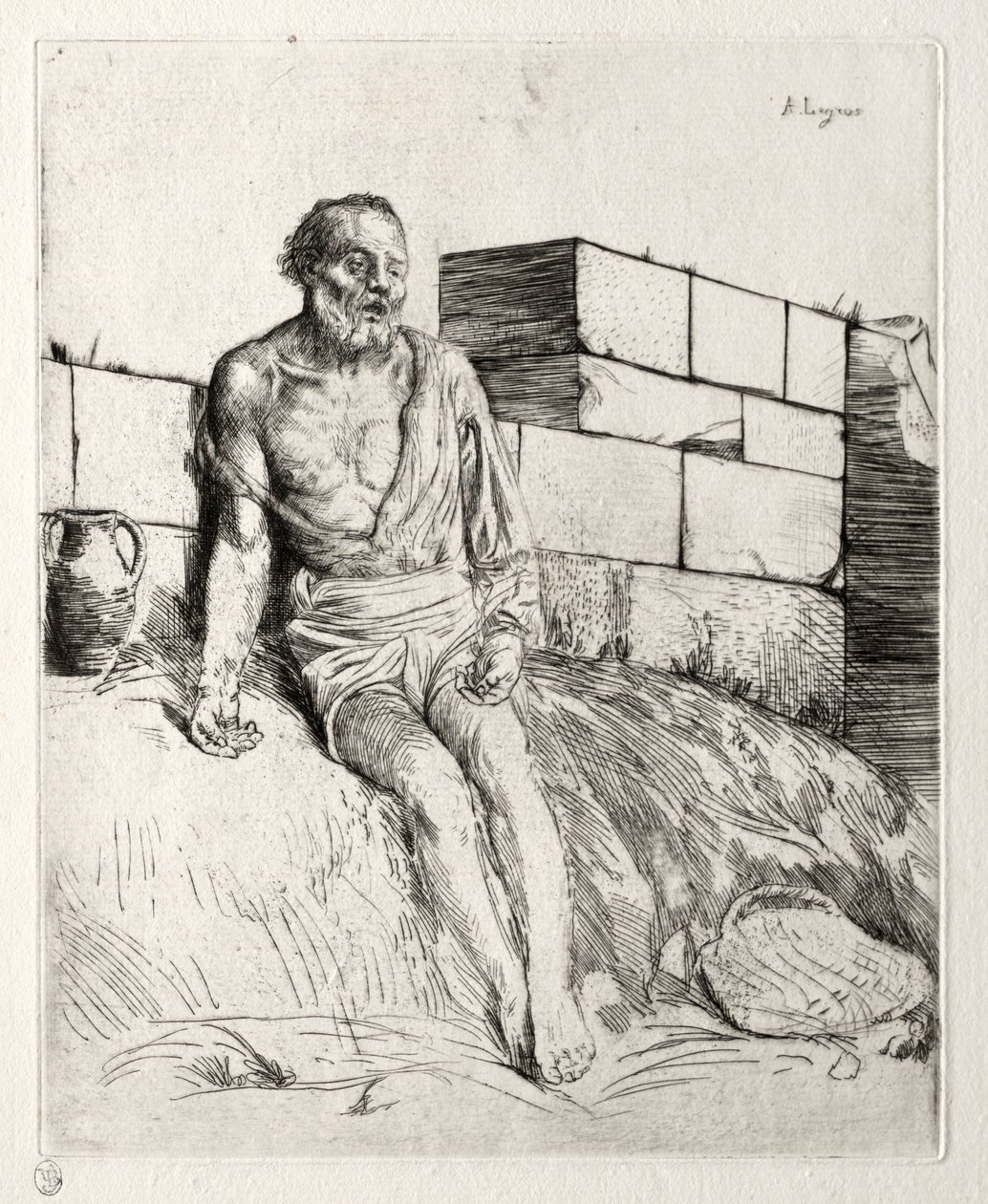 工作第一板。 作者 阿方斯·莱格罗斯（Alphonse Legros）