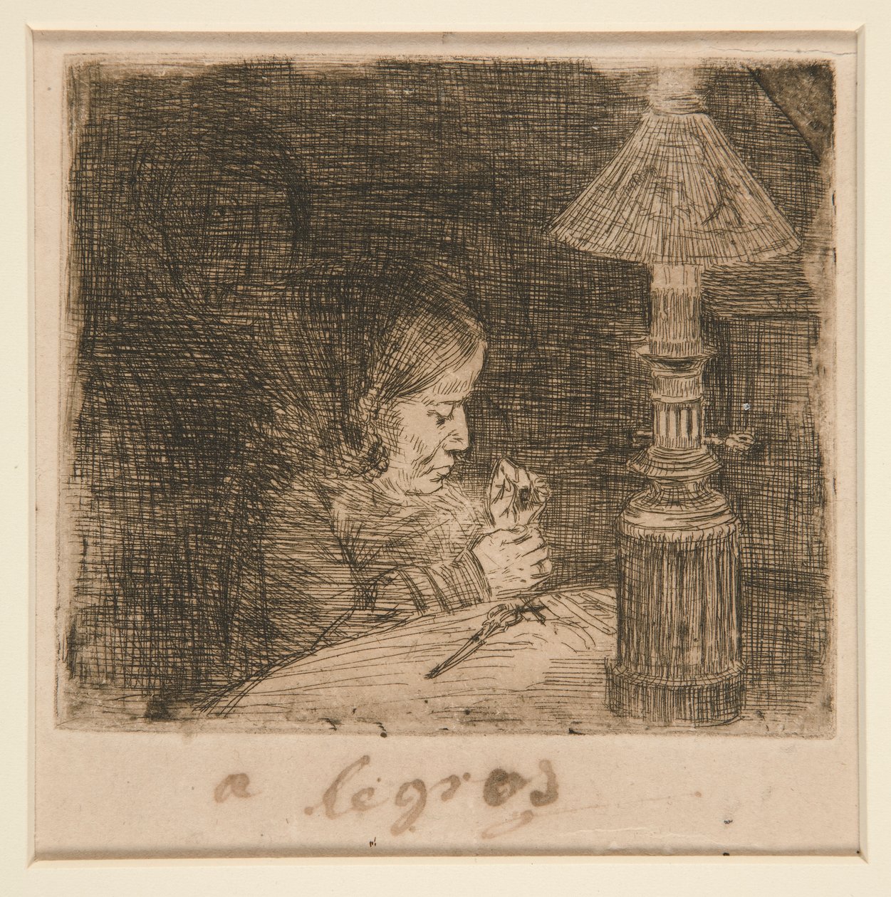La Couseuse（缝纫女工） 作者 阿方斯·莱格罗斯（Alphonse Legros）