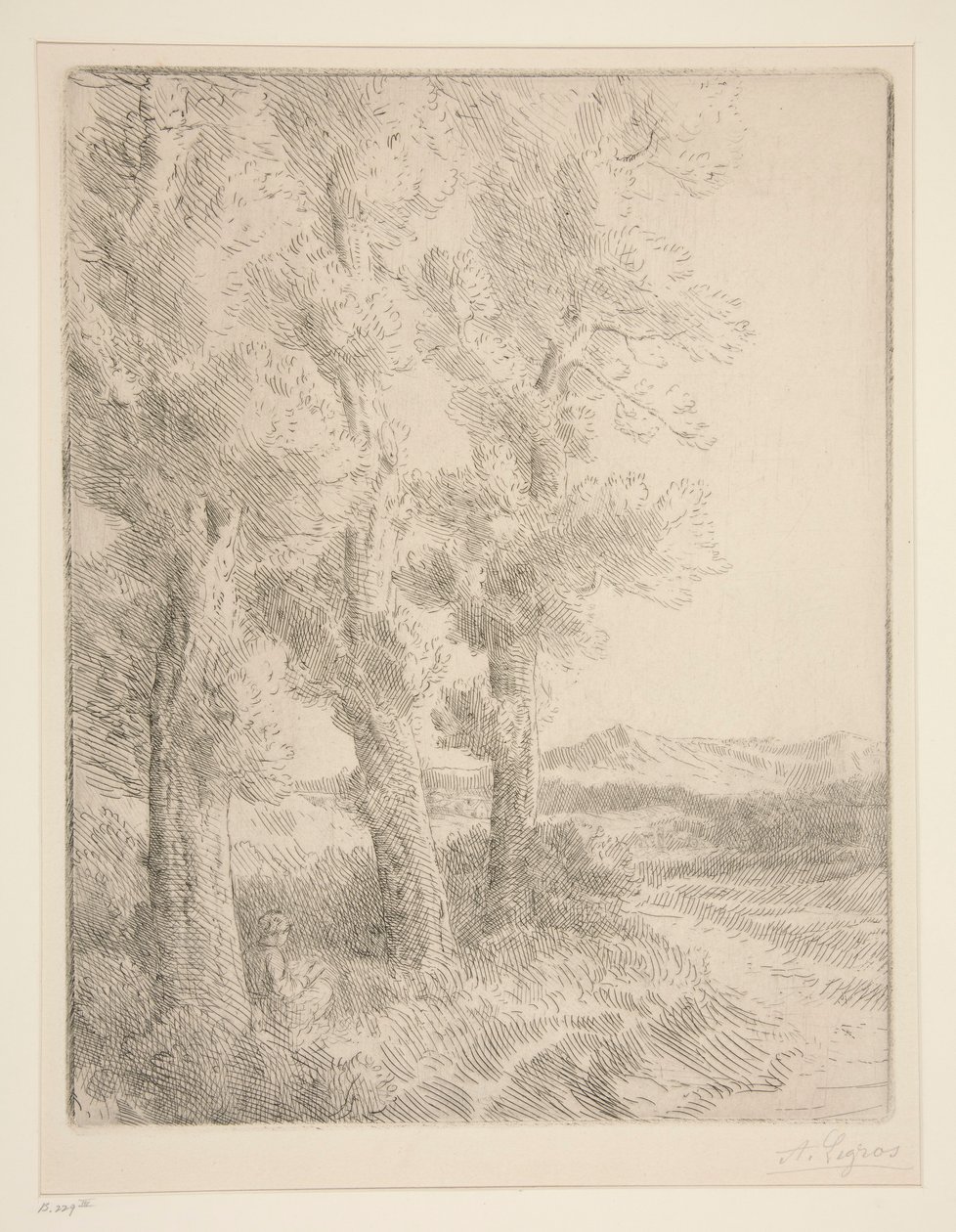La liseuse：La lecture sous les arbres（妇女阅读：树下的课程） 作者 阿方斯·莱格罗斯（Alphonse Legros）