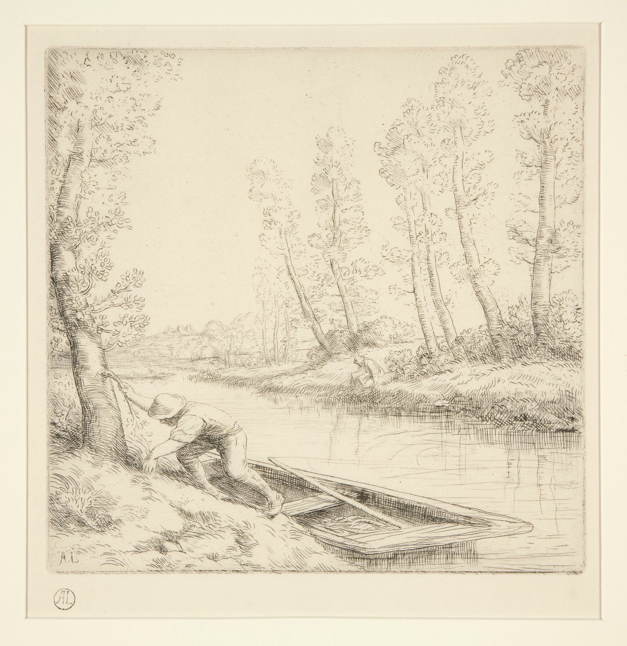 河边的早晨 作者 阿方斯·莱格罗斯（Alphonse Legros）