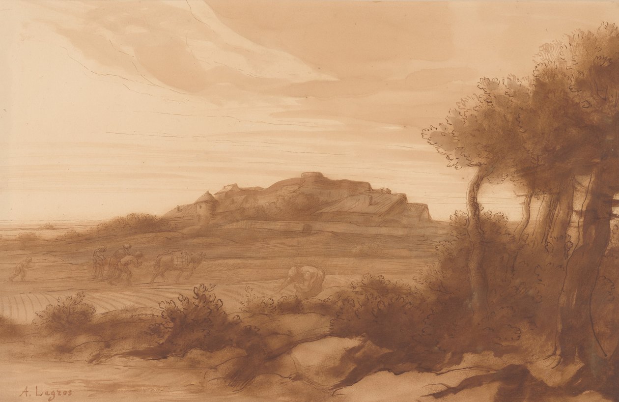 景观。 作者 阿方斯·莱格罗斯（Alphonse Legros）