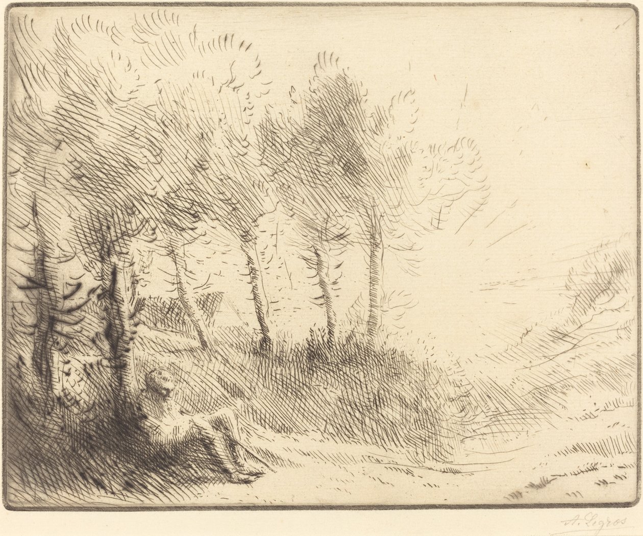 景观设计。 作者 阿方斯·莱格罗斯（Alphonse Legros）