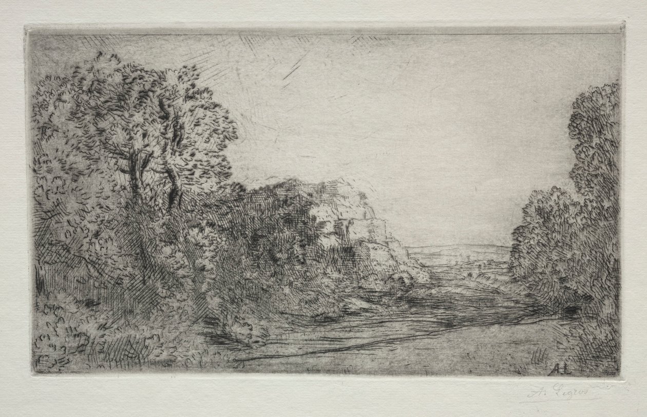景观：日出。 作者 阿方斯·莱格罗斯（Alphonse Legros）