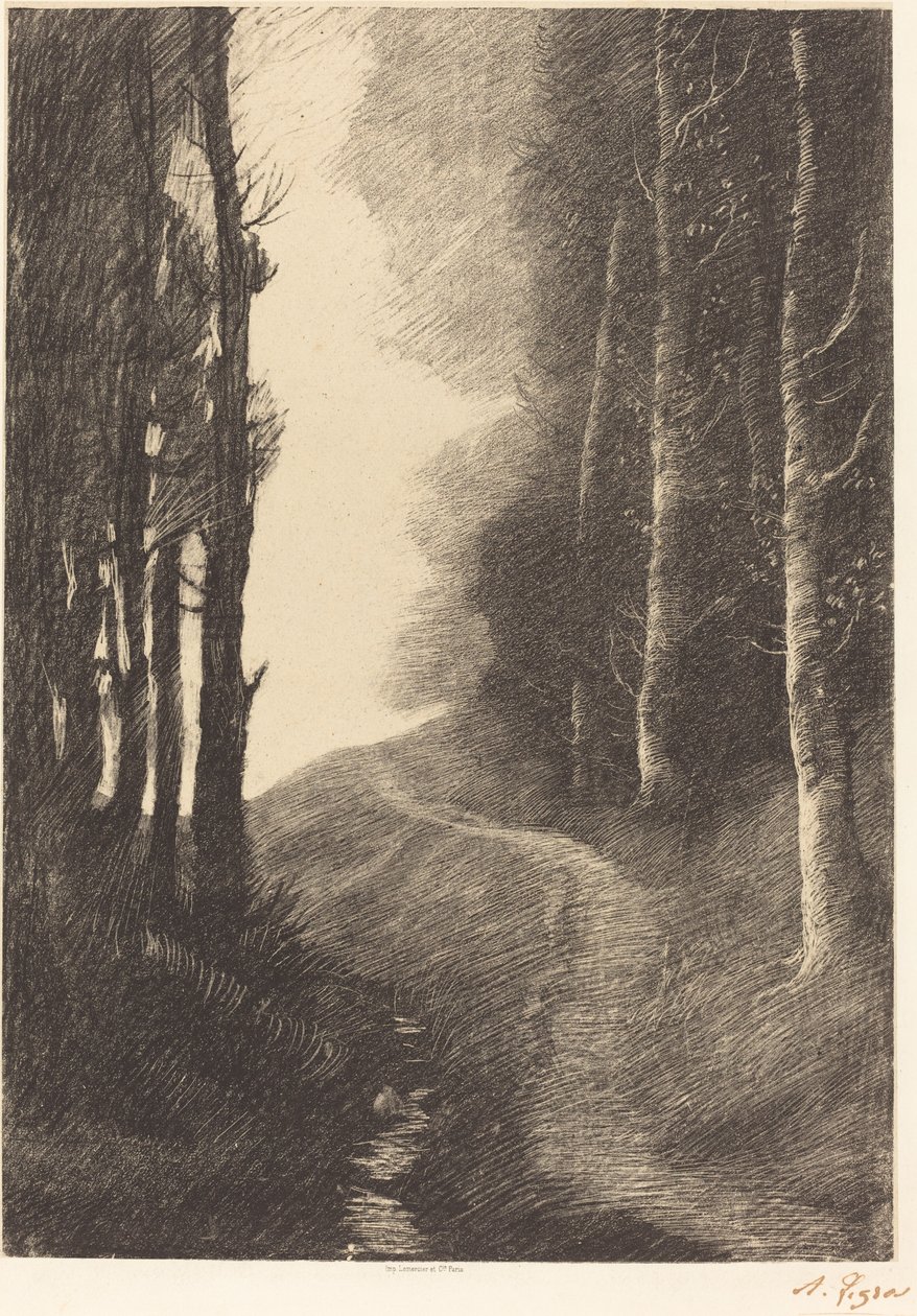 桦树景观（Le paysage aux bouleaux） 作者 阿方斯·莱格罗斯（Alphonse Legros）