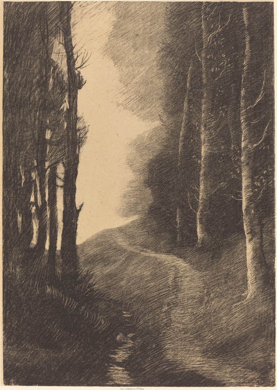 有桦树的风景（Le paysage aux bouleaux） 作者 阿方斯·莱格罗斯（Alphonse Legros）