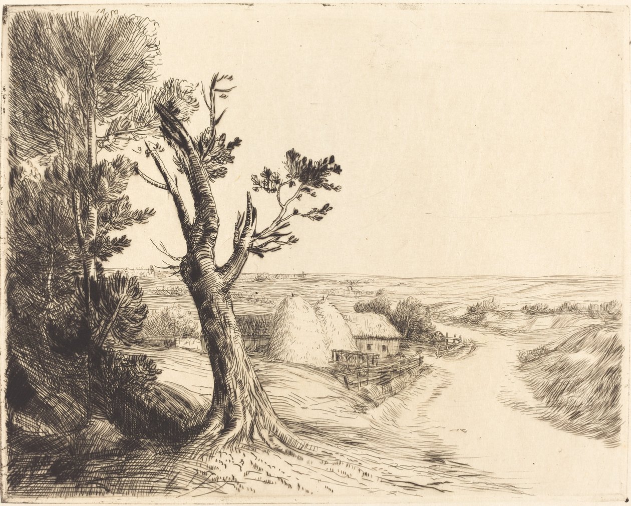草垛景观 作者 阿方斯·莱格罗斯（Alphonse Legros）