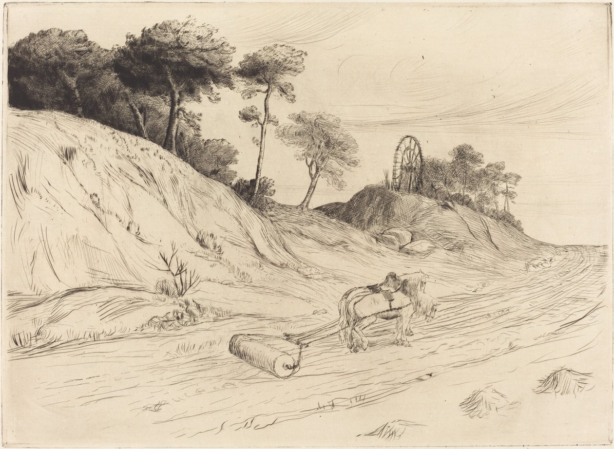 景观与滚筒 Le paysage au rouleau. 作者 阿方斯·莱格罗斯（Alphonse Legros）