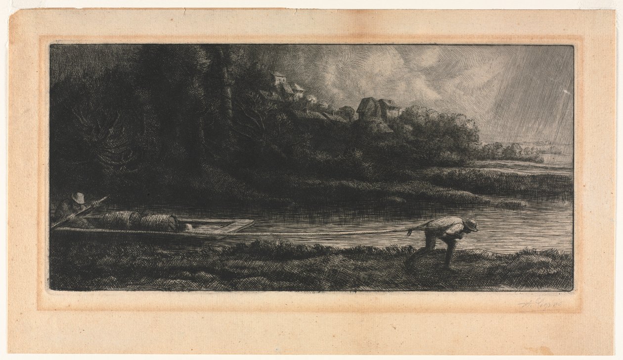 城堡里的风景 作者 阿方斯·莱格罗斯（Alphonse Legros）