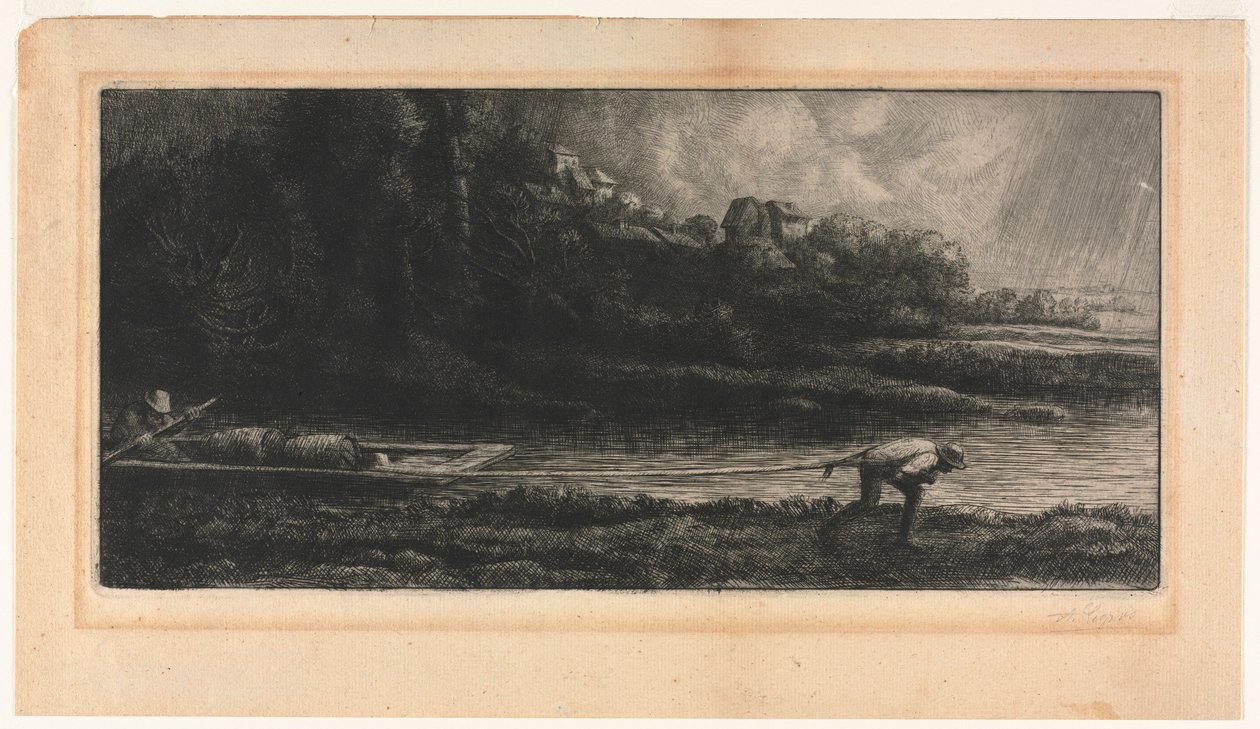 船上的风景。 作者 阿方斯·莱格罗斯（Alphonse Legros）