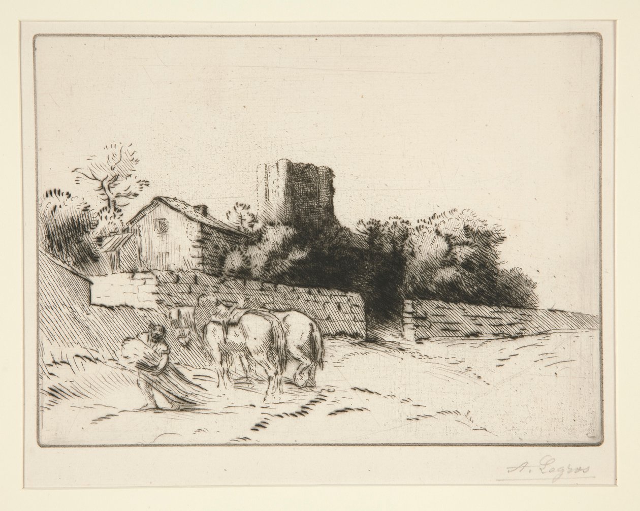 教区围墙 作者 阿方斯·莱格罗斯（Alphonse Legros）