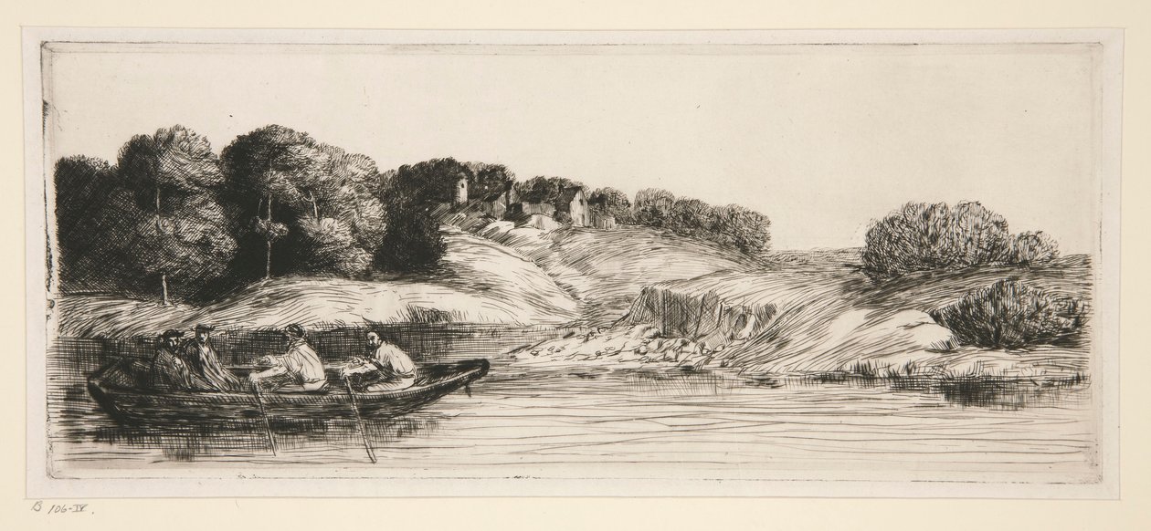 Le paysage au bateau（有船的风景，第 1 版） 作者 阿方斯·莱格罗斯（Alphonse Legros）