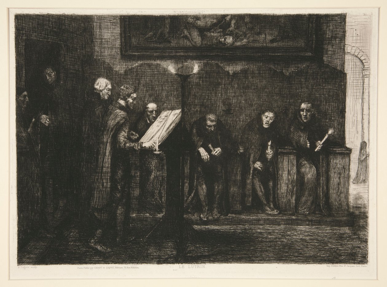 Les Chantres Espagnols - Le Lutrin（《西班牙吟游诗人》或《讲台） 作者 阿方斯·莱格罗斯（Alphonse Legros）