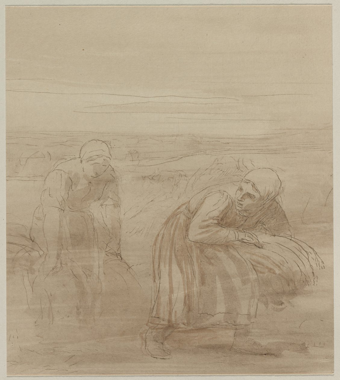 拾穗者，1800年代。 作者 阿方斯·莱格罗斯（Alphonse Legros）